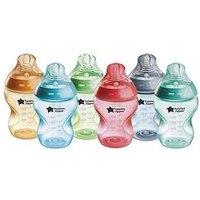 Tommee Tippee 6 X 260Ml Bright Feeding Bottles