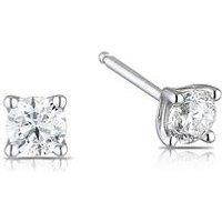 Ernest Jones 9Ct White Gold Earrings. 0.50Ct Diamond La Pousette Solitaire Earrings