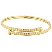 Ernest Jones 9Ct Yellow Gold Torque Flexible Bangle