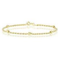 Ernest Jones 9Ct Yellow Gold Bracelet. Rope & Balls Chain Bracelet