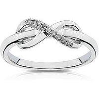 Ernest Jones Silver Infinity Diamond Engagement Ring