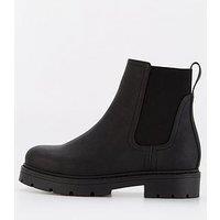 V By Very Extra Wide Chunky Chelsea Ankle Boot - Black