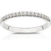 Ernest Jones Platinum 0.15Ct Diamond Claw Set Eternity Engagement Ring