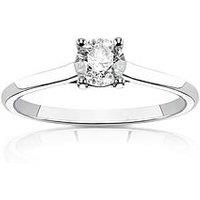 Ernest Jones 14Ct White Gold 0.50Ct Diamond Four Claw Solitaire Ring