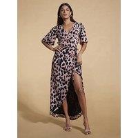 Dancing Leopard Jenna Leopard Maxi Dress - Pink