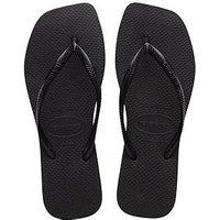 Havaianas Square Toe Flip Flops - Black