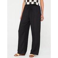 Vero Moda Curve High Waisted Trousers - Black