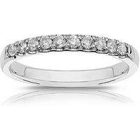 Ernest Jones 18Ct White Gold Engagement Ring. 0.25Ct Diamond Claw Set Eternity Ring