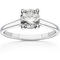 Ernest Jones 14Ct White Gold Engagement Ring. 1Ct Diamond Four Claw Solitaire Ring