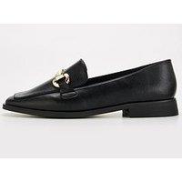 V By Very Comfort Wide Fit Round Toe Comfort Loafer Shoe - Black