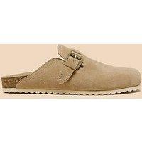 White Stuff Myrtle Suede Slip On Mule - Beige