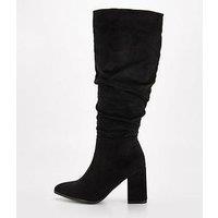 V By Very Standard Fit Knee High Slouch Boot With Wider Fitting Calf - Black