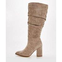 V By Very Standard Fit Knee High Slouch Boot With Wider Fitting Calf - Grey