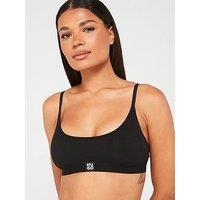 Hugo Ribbed Bralette - Black