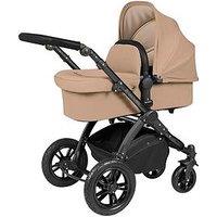 Ickle Bubba Stomp Luxe 12 Piece Travel System With I-Size Stratus Car Seat & Isofix Base - Black / Desert / Black