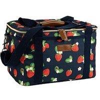 Summerhouse By Navigate Strawberries & Cream Insulated Luxury Family Picnic Cool Bag - Navy