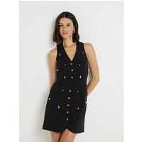 River Island Waistcoat Mini Dress - Black