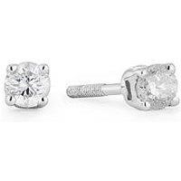 H. Samuel 9Ct White Gold Earrings. 0.15Ct Diamond Stud Earrings