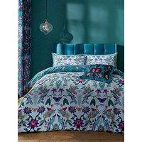 Catherine Lansfield Mya Tropical Birds Duvet Cover Set - Duck Egg Blue