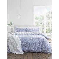 Bianca Shadow Leaves Blue 100% Cotton Duvet Set