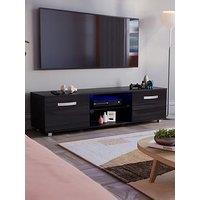 Vida Designs Cosmo 2 Door Tv Unit With Led Lighting - Fits Up To 60 Inch Tv - Black