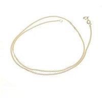 H. Samuel 9Ct Yellow Gold Necklace. Solid 18 Inch Dainty Curb Chain