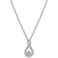 H. Samuel Sterling Silver Necklace. Figure Of 8 Cubic Zirconia Pendant