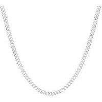H. Samuel Sterling Silver Necklace. 18 Inch Curb Chain