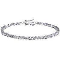 H. Samuel Sterling Silver Bracelet. Cubic Zirconia Claw Set Tennis Bracelet