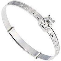 H. Samuel Childrens Sterling Silver Moving Teddy Expander Bangle