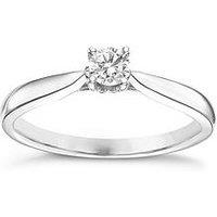 H. Samuel 9Ct White Gold Engagement Ring. 0.20Ct Diamond Solitaire Ring
