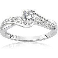 H. Samuel The Forever Diamond Platinum Twist Solitaire 0.50Ct Engagement Ring