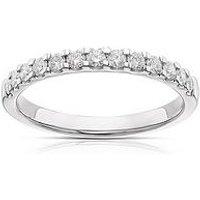 H. Samuel 9Ct White Gold Engagement Ring. 0.33Ct Diamond Eternity Ring