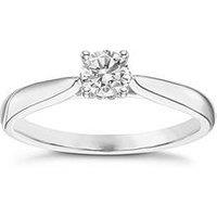H. Samuel 9Ct White Gold Engagement Ring. 0.30Ct Diamond Solitaire Ring