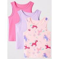 Everyday Girls 3 Pack Unicorn Vest Set - Multi