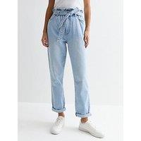 New Look Pale Blue Dayna Paperbag Jeans