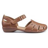 Hotter May Leather Shoe - Tan