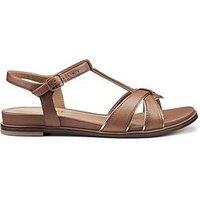 Hotter Sandals Leather Standard Pienza - Rich Tan-Le