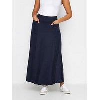 M&Co Petite Petite Navy Pocket Maxi Skirt