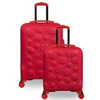 It Luggage Half-Time Sports Balls Kids 2Pc Suitcase Set - Red