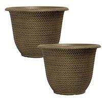 You Garden Pair Of Parker Planters - Shaded Taupe (12")