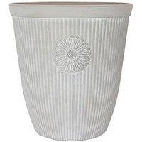 You Garden Somerville Tall Planter - Pebble White (13")