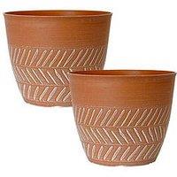 You Garden Pair Of Keke Planters - Powdered Clay (8")