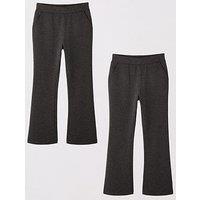 The Very Collection Girls 2 Pack Jersey Kick Flare Trouser - Grey
