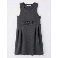 The Very Collection Girls Jersey Pleated Pinafore - Grey
