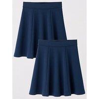 Everyday Girls 2 Pack Jersey Skater Skirts - Navy
