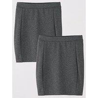 The Very Collection Girls 2 Pack Jersey Tube Skirts - Grey