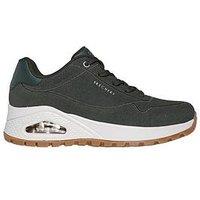 Skechers Suede Lace Chenille Laces Flatform Sneaker - Green
