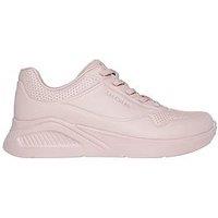 Skechers Embossed Duraleather Gore Laced Slip On - Light Pink - Light Pink