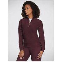 Skechers Rib 1/4 Zip Sweatshirt - Fig